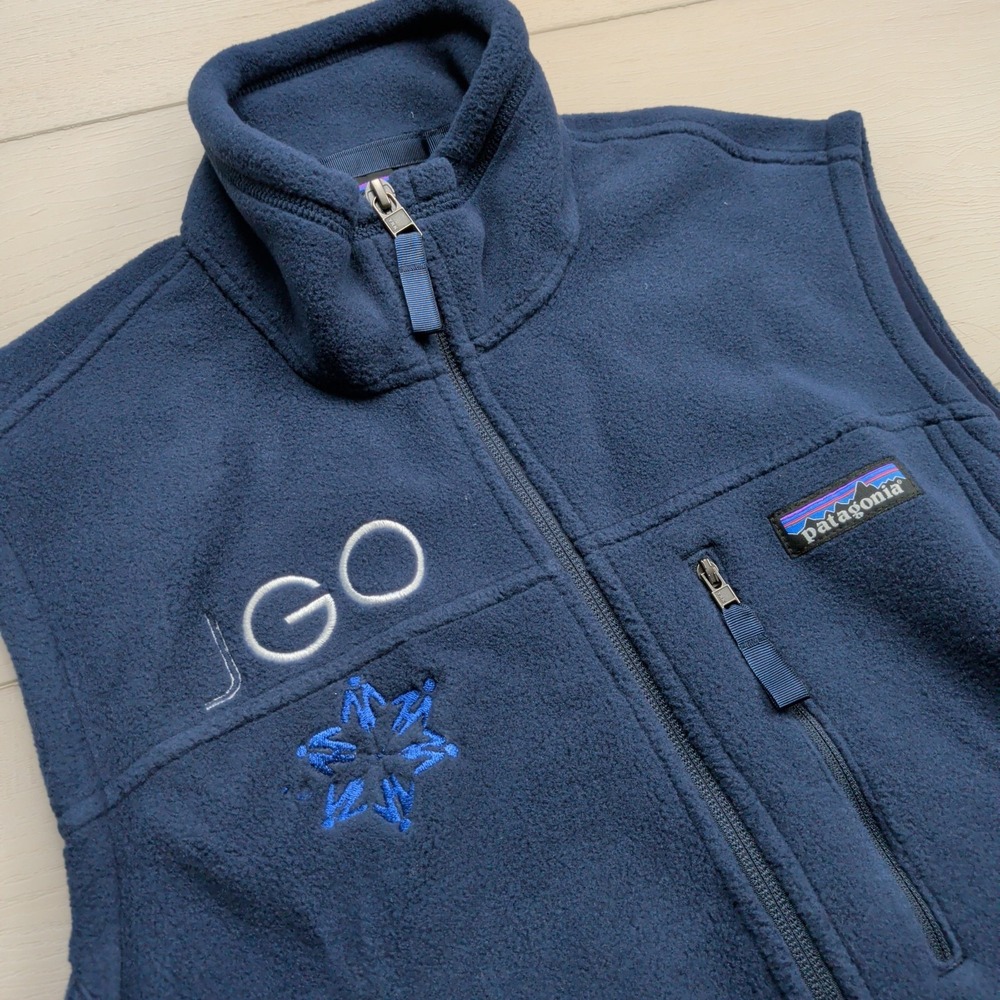 Patagonia Synchilla Vest Mens XS Blue Fleece Full Zip Casual Classic 23010